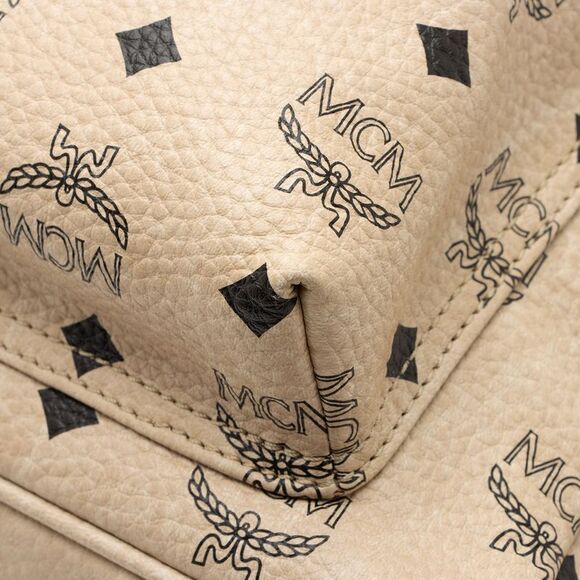 MCM Visetos Side Studs Stark Medium Backpack - Picture 10 of 13